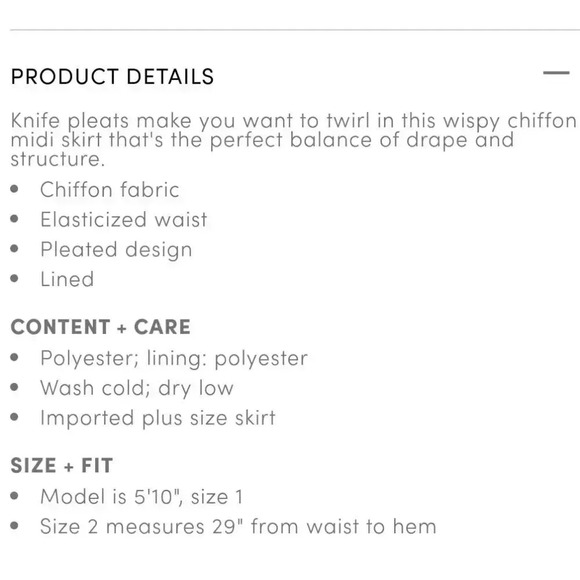 Torrid Midi Chiffon Pleated Floral Skirt Flowy Feminine Plus Size 2X or 16 18 - Picture 4 of 9